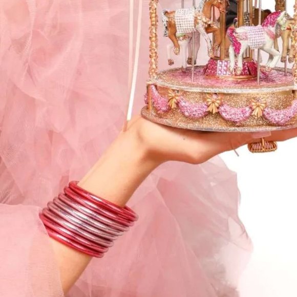 Budha Girl Jewelry Budhagirl Carousel Pink All Weather Bangles Awb